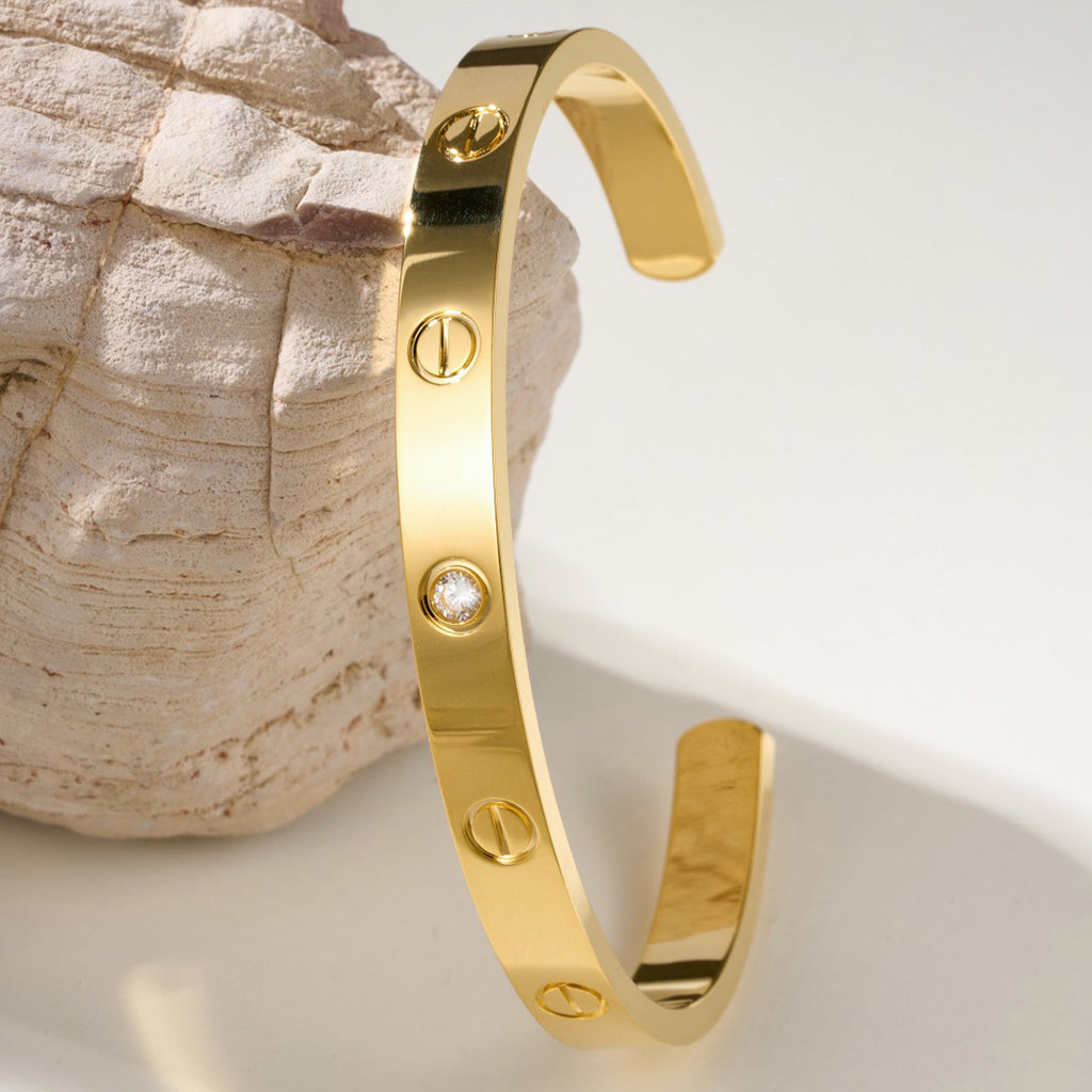 [Love Lucky]LOVE BRACELET 6.1MM 1 DIAMOND OPEN CUFF