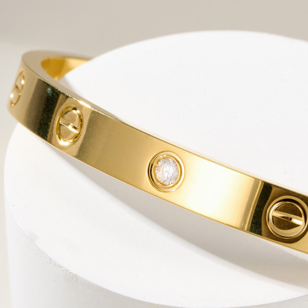[Love Lucky]LOVE BRACELET 6.1MM 1 DIAMOND OPEN CUFF