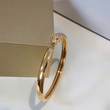 [Love Lucky]PANTHERE HALF DIAMOND OPEN BRACELET
