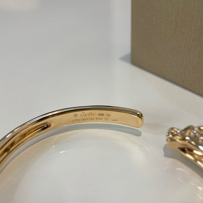 [Love Lucky]PANTHERE HALF DIAMOND OPEN BRACELET