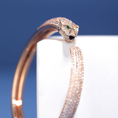 [Love Lucky]PANTHERE FULL DIAMOND OPEN BRACELET