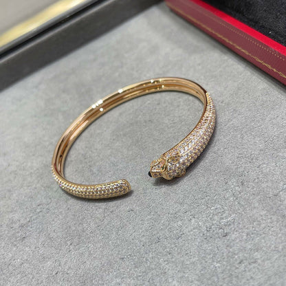 [Love Lucky]PANTHERE FULL DIAMOND OPEN BRACELET