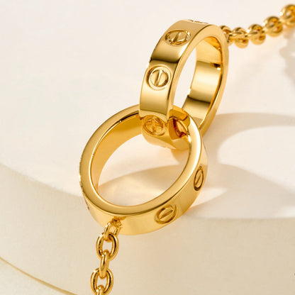 [Love Lucky]LOVE BRACELET DOUBLE RING