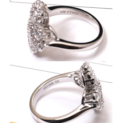 [Love Lucky] BAGUE LOOP À MOTIF ENTIER EN DIAMANTS 16 MM ARGENT