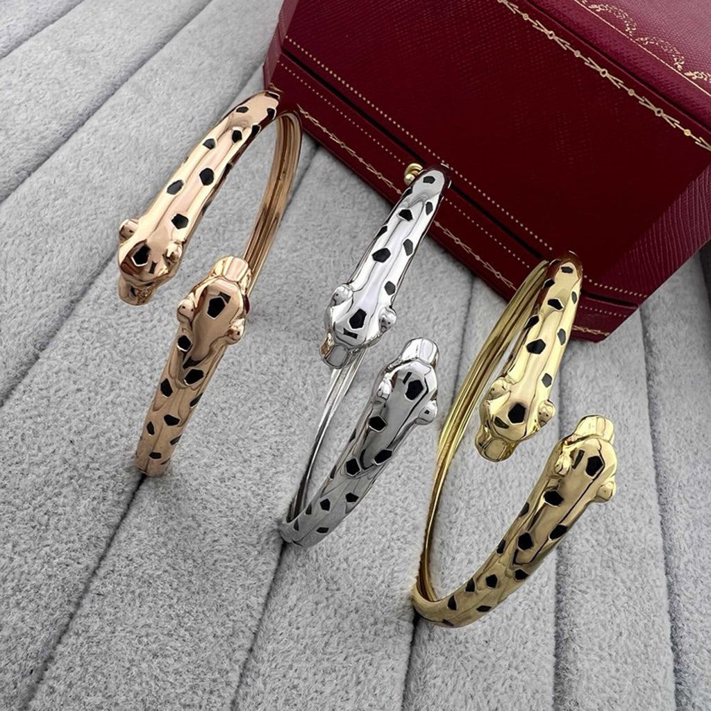 [Love Lucky]PANTHERE DOUBLE HEADED OPEN BRACELET