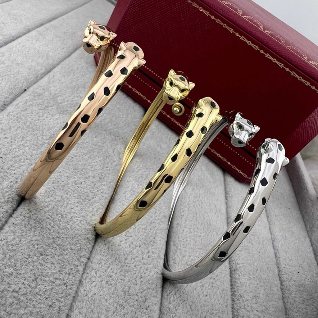 [Love Lucky]PANTHERE DOUBLE HEADED OPEN BRACELET