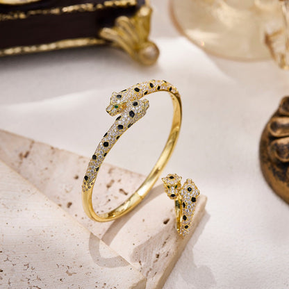 [Love Lucky]PANTHERE DOUBLE HEADED FULL DIAMOND  RING