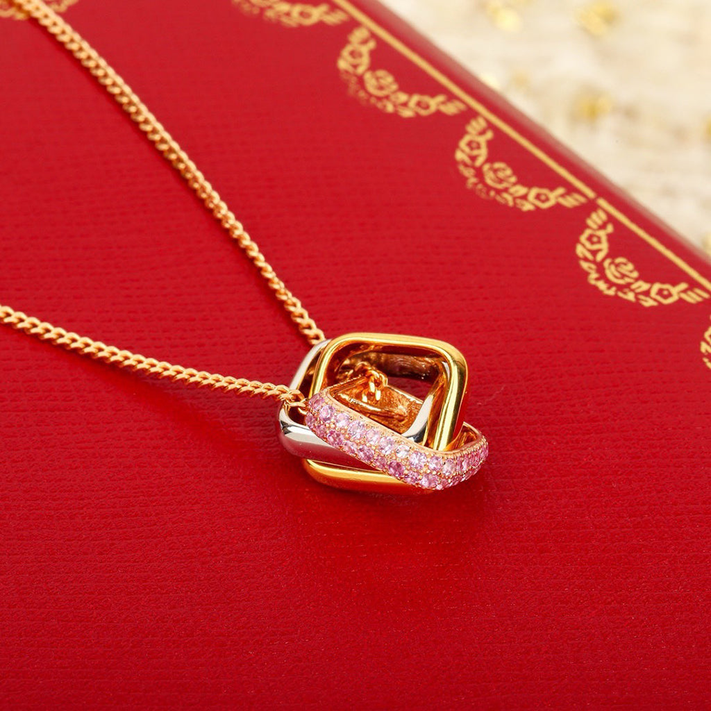 [Love Lucky]TRINITY CUSHION NECKLACE COLLECTION