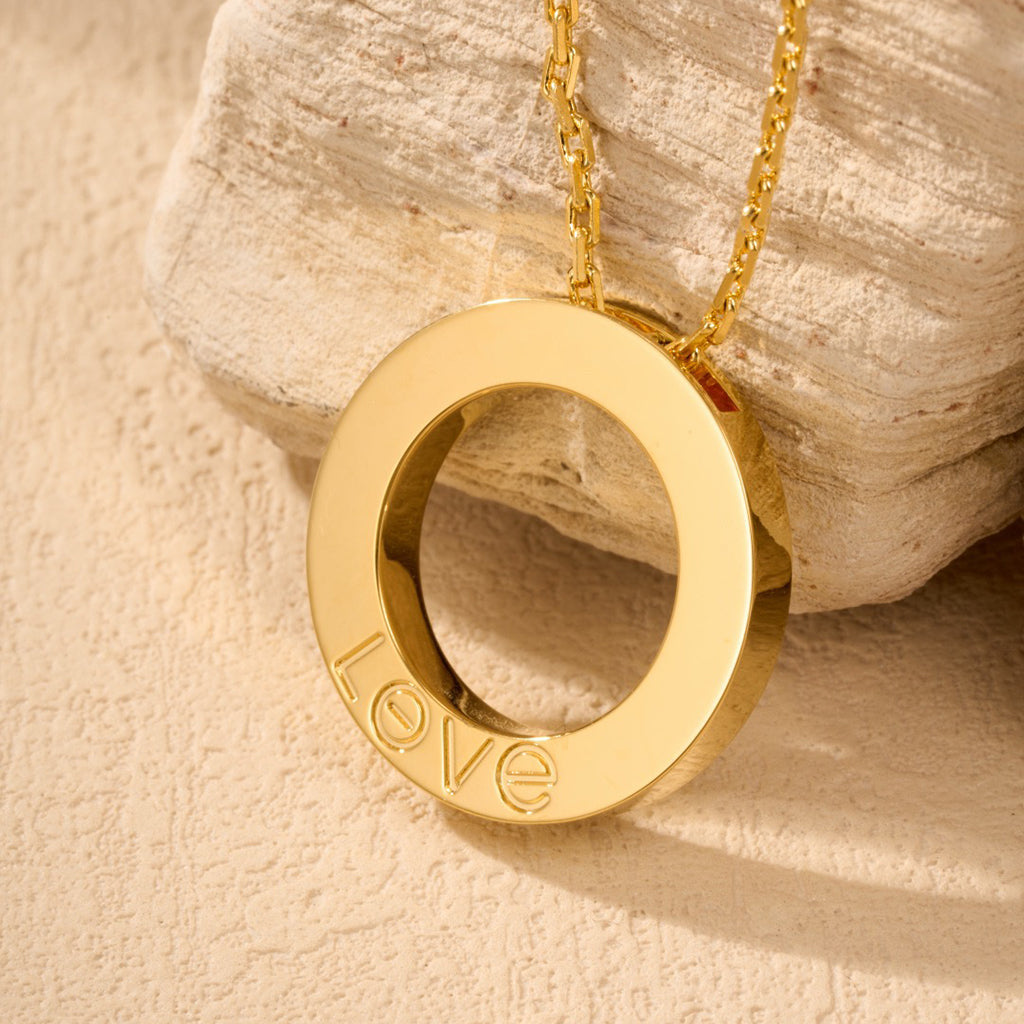 [Love Lucky]LOVE NECKLACE 16MM  FULL DIAMOND