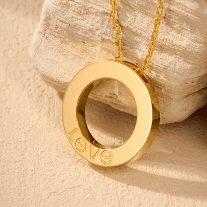 [Love Lucky]LOVE NECKLACE 16MM  FULL DIAMOND
