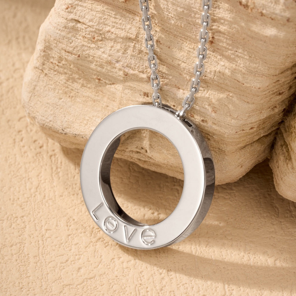 [Love Lucky]LOVE NECKLACE 16MM  FULL DIAMOND