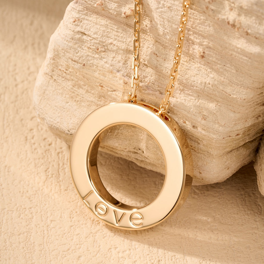 [Love Lucky]LOVE NECKLACE 16MM  FULL DIAMOND
