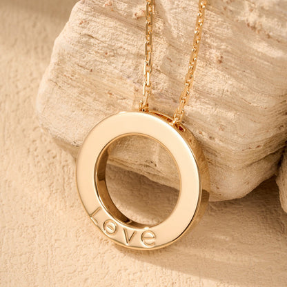 [Love Lucky]LOVE NECKLACE 16MM  FULL DIAMOND