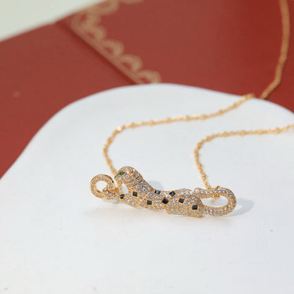 [Love Lucky]PANTHERE PAVED DIAMOND NECKLACE
