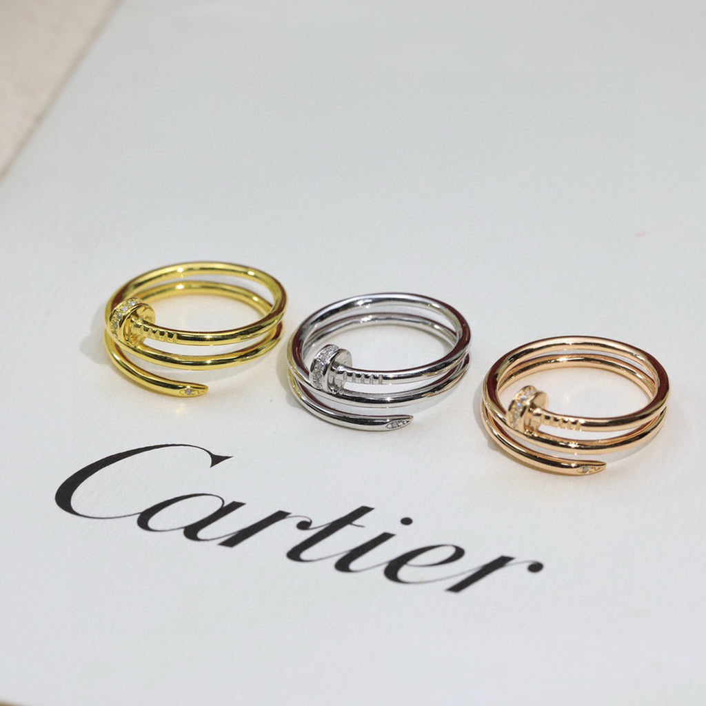 [Love Lucky]JUSTE RING 4.8MM HALF DIAMOND