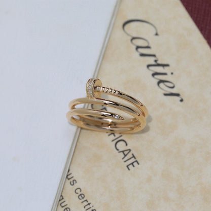 [Love Lucky]JUSTE RING 4.8MM HALF DIAMOND