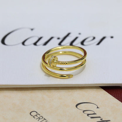 [Love Lucky]JUSTE RING 4.8MM HALF DIAMOND