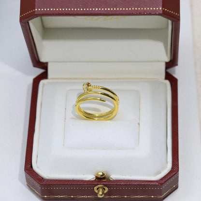 [Love Lucky]JUSTE RING 4.8MM HALF DIAMOND