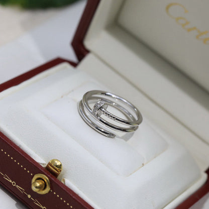 [Love Lucky]JUSTE RING 4.8MM HALF DIAMOND
