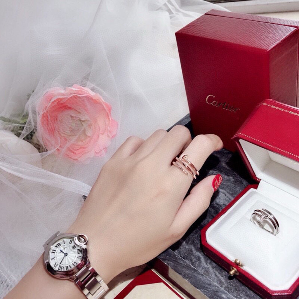 [Love Lucky]JUSTE RING 4.8MM HALF DIAMOND