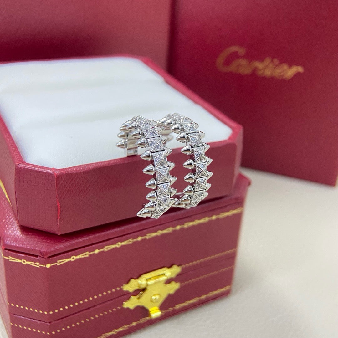 [Love Lucky]CLASH 6.4MM FULL DIAMOND SMALL EARRINGS