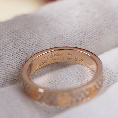 [Love Lucky]LOVE RING 4.0MM DIAMOND PAVED