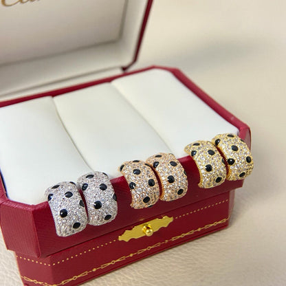 [Love Lucky]PANTHERE MINI FULL DIAMOND EARRINGS