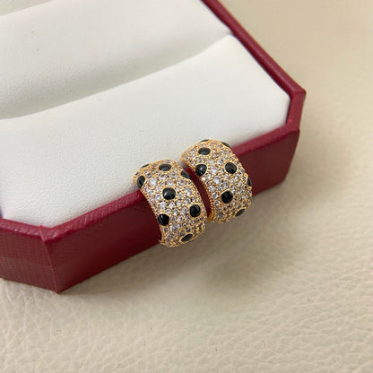 [Love Lucky]PANTHERE MINI FULL DIAMOND EARRINGS