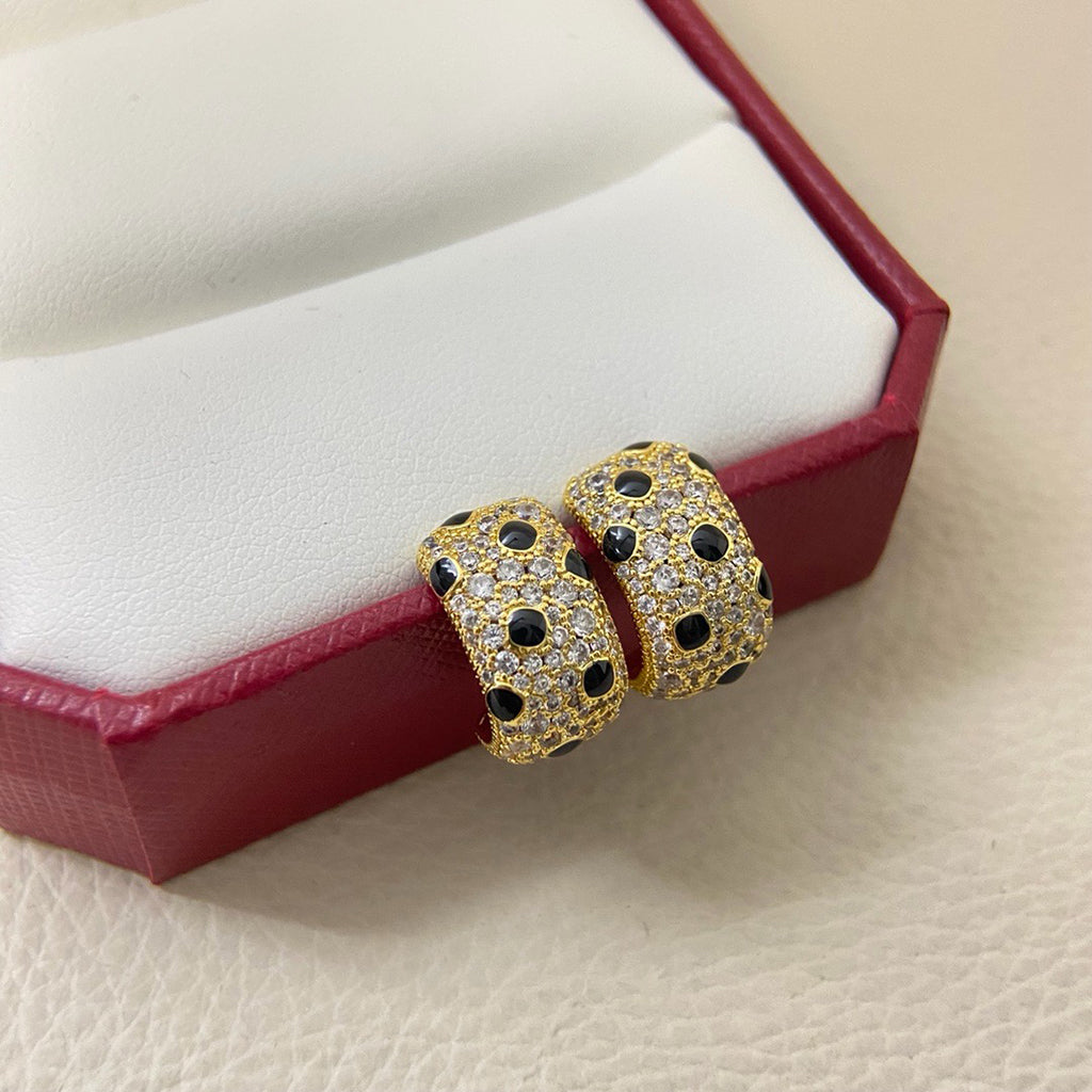[Love Lucky]PANTHERE MINI FULL DIAMOND EARRINGS