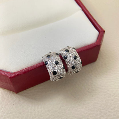 [Love Lucky]PANTHERE MINI FULL DIAMOND EARRINGS
