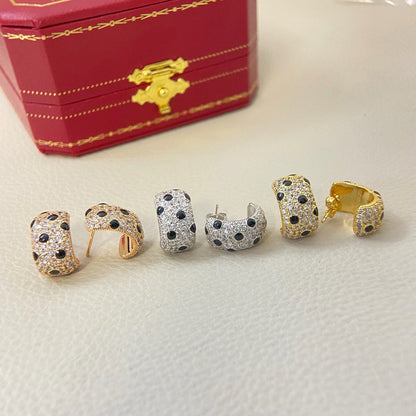 [Love Lucky]PANTHERE MINI FULL DIAMOND EARRINGS