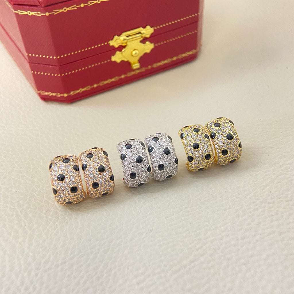 [Love Lucky]PANTHERE MINI FULL DIAMOND EARRINGS