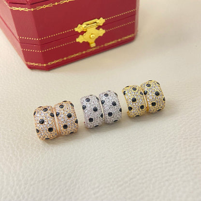[Love Lucky]PANTHERE MINI FULL DIAMOND EARRINGS