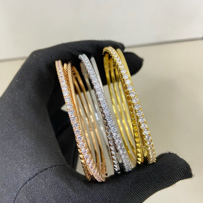 [Love Lucky]ETINCELLE HALF-PAVED DIAMOND BRACELET