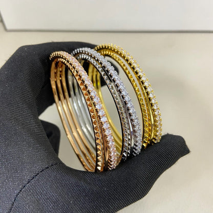 [Love Lucky]ETINCELLE HALF-PAVED DIAMOND BRACELET