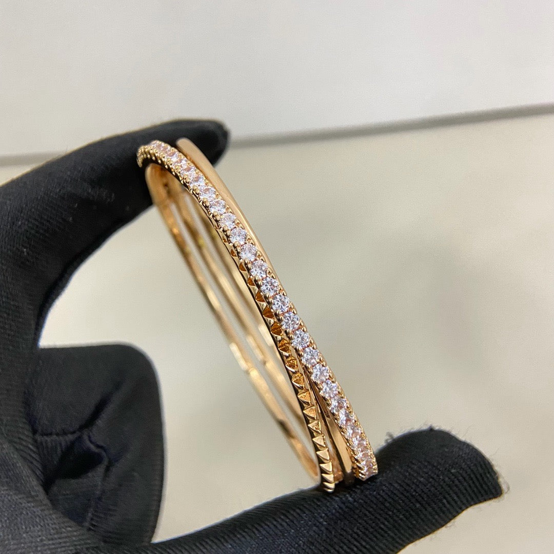 [Love Lucky]ETINCELLE HALF-PAVED DIAMOND BRACELET