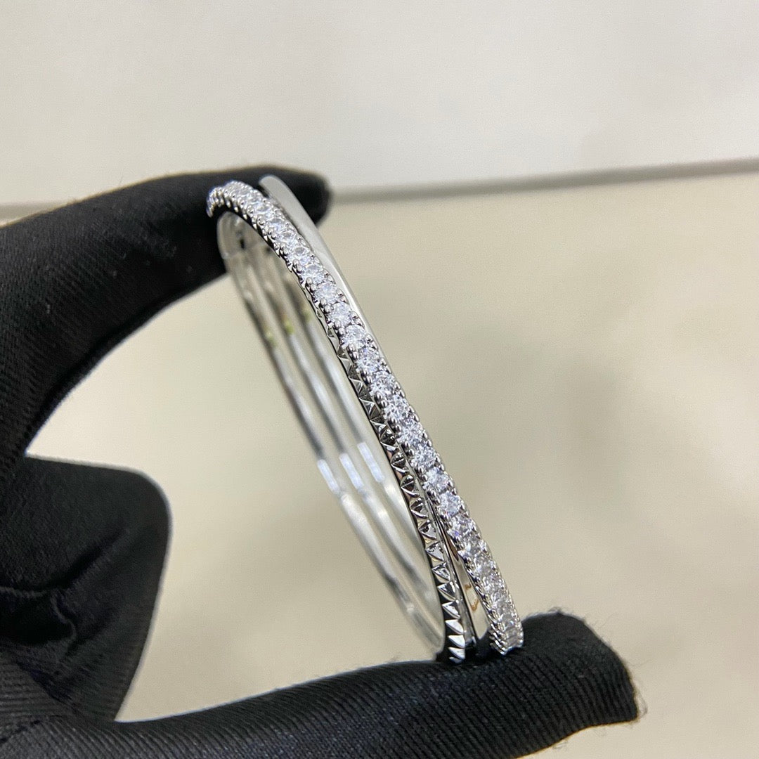 [Love Lucky]ETINCELLE HALF-PAVED DIAMOND BRACELET