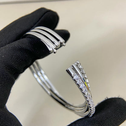 [Love Lucky]ETINCELLE HALF-PAVED DIAMOND BRACELET