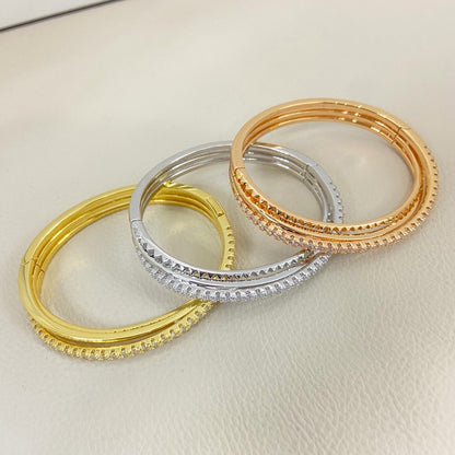 [Love Lucky]ETINCELLE HALF-PAVED DIAMOND BRACELET