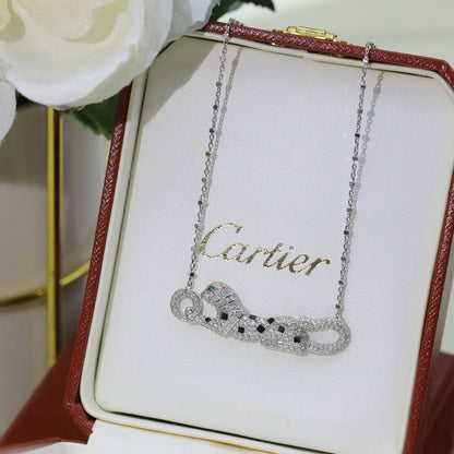 [Love Lucky]PANTHERE PAVED DIAMOND NECKLACE