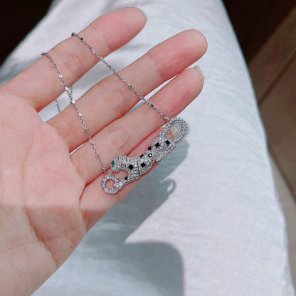 [Love Lucky]PANTHERE PAVED DIAMOND NECKLACE