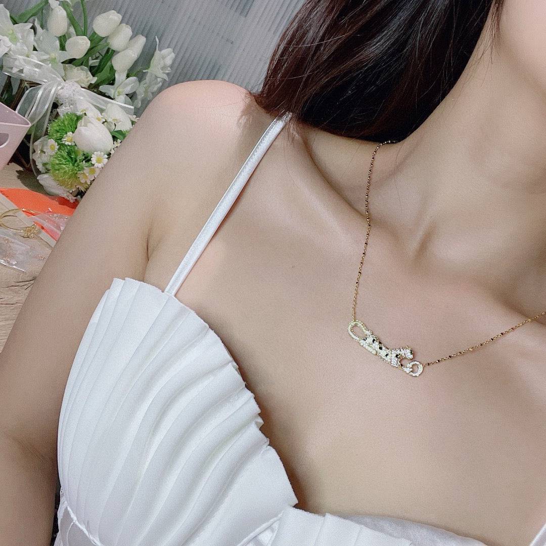 [Love Lucky]PANTHERE PAVED DIAMOND NECKLACE