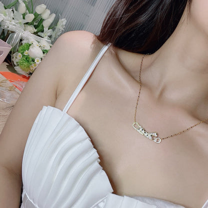 [Love Lucky]PANTHERE PAVED DIAMOND NECKLACE