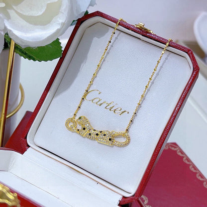 [Love Lucky]PANTHERE PAVED DIAMOND NECKLACE
