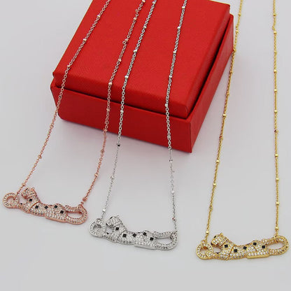[Love Lucky]PANTHERE PAVED DIAMOND NECKLACE