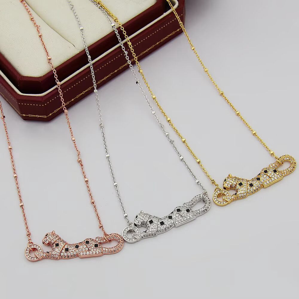 [Love Lucky]PANTHERE PAVED DIAMOND NECKLACE