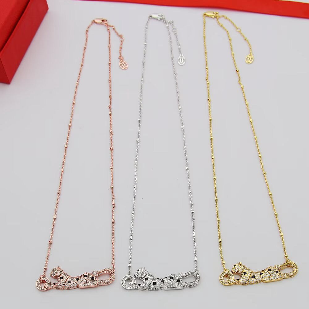 [Love Lucky]PANTHERE PAVED DIAMOND NECKLACE