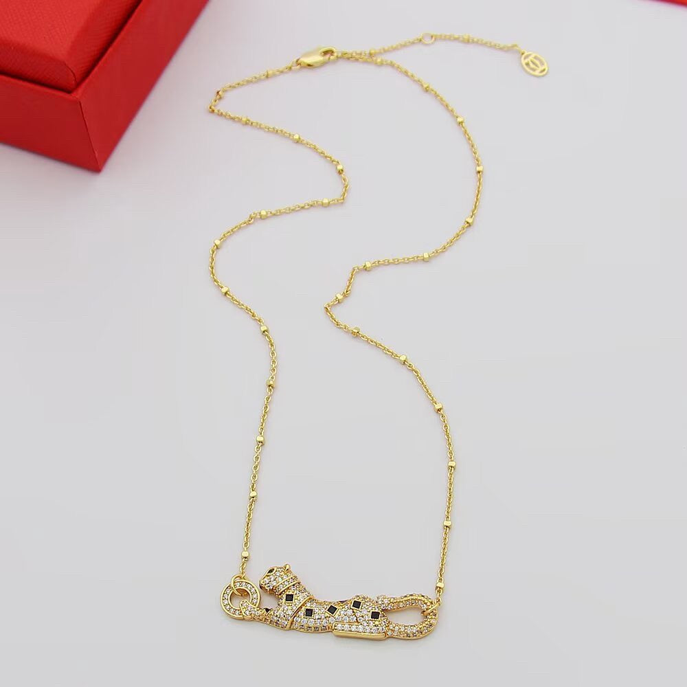 [Love Lucky]PANTHERE PAVED DIAMOND NECKLACE