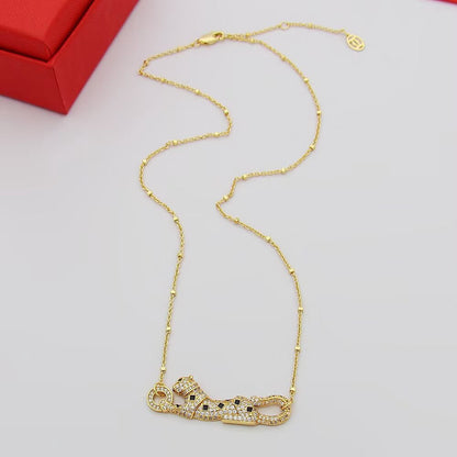[Love Lucky]PANTHERE PAVED DIAMOND NECKLACE