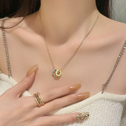[Love Lucky]LOVE 6 DIAMOND PENDANT NECKLACE